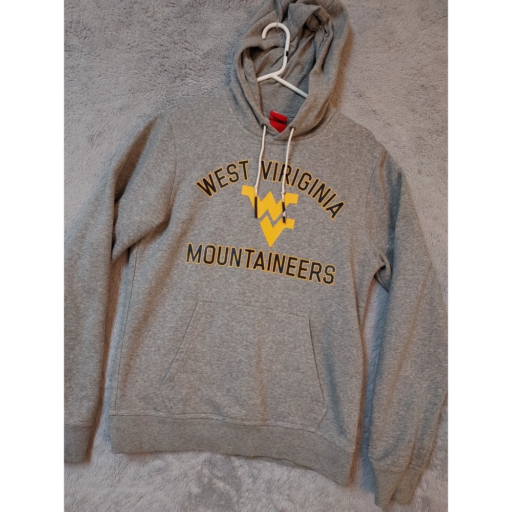 West Virginia Hoodie Men Small Nike Drawstring Printed Fleece Mountaineers NCAA